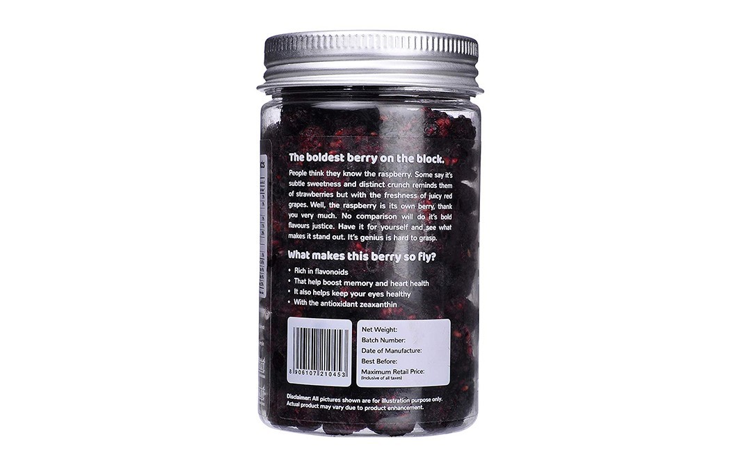 Flyberry Gourmet Radical Raspberries    Glass Jar  100 grams